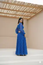 Shiv Vol 91 Blue Georgette Lehariya Printed - Image 2