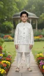 Shyam Vol 60 Heavy Jacquard Kurta Pajama With Koti - Image 3