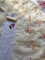 SWT 1188 Organza Flower Painted