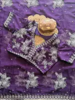 Tamanna 1099 Soft Tebby Orgenza White Tread Work - Image 3