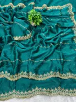 VFT Satin Chiffon Crush Silk Embroidery - Image 2