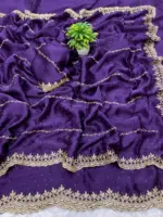 VFT Satin Chiffon Crush Silk Embroidery - Image 4