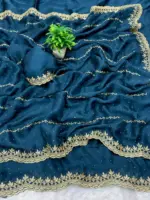 VFT Satin Chiffon Crush Silk Embroidery - Image 5