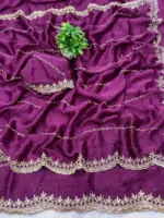 VFT Satin Chiffon Crush Silk Embroidery - Image 7