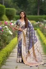 Vt 6078 T Banarasi Silk Zari Weaving Fancy Saree Collection - Image 10