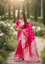 Vt 6078 T Banarasi Silk Zari Weaving Fancy Saree Collection - Image 3