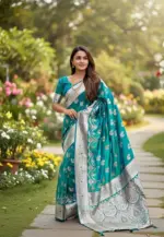 Vt 6078 T Banarasi Silk Zari Weaving Fancy Saree Collection - Image 6
