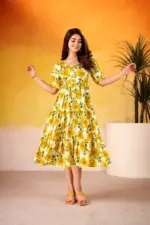 WMN 4509 Vichritra Silk Floral Printed Kurti Below 1000 - Image 4