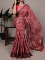 WMN 7414A Poly Cotton Printed Saree Below 1000 - Image 4