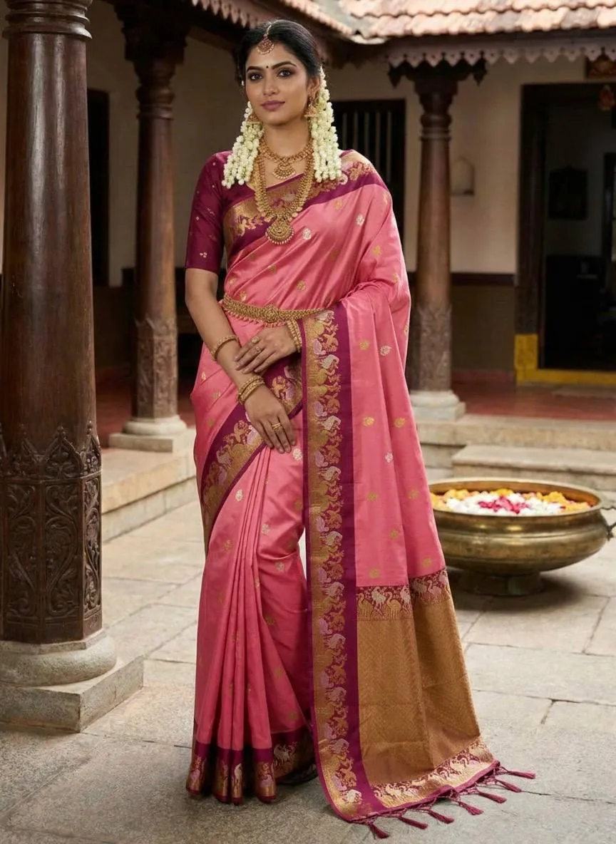 WMS Vol 126 Designer Soft Silk Weaving Work WMS Vol 126 Designer Soft Silk Weaving Work Saree - Image 1