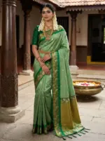 WMS Vol 126 Designer Soft Silk Weaving Work Saree - Image 3