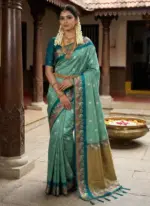 WMS Vol 126 Designer Soft Silk Weaving Work Saree - Image 5