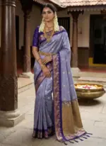 WMS Vol 126 Designer Soft Silk Weaving Work Saree - Image 6
