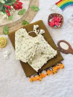 WMS Vol 134 Khadi Cotton Readymade Blouse With - Image 4