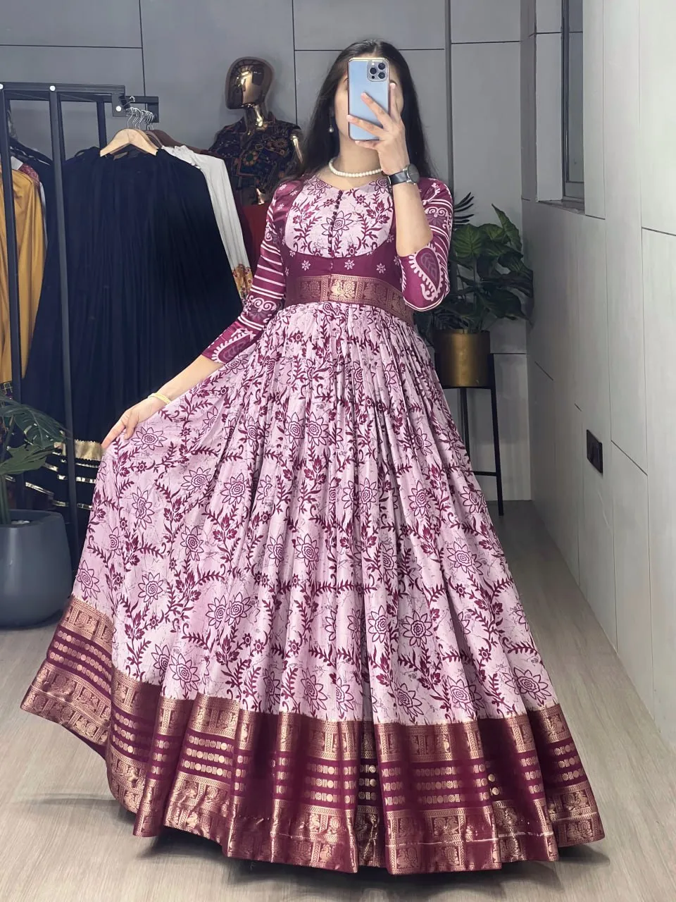 WMT 6001 Soft Silk Floral Prined Jacquard WMT 6001 Soft Silk Floral Prined Jacquard - Image 1