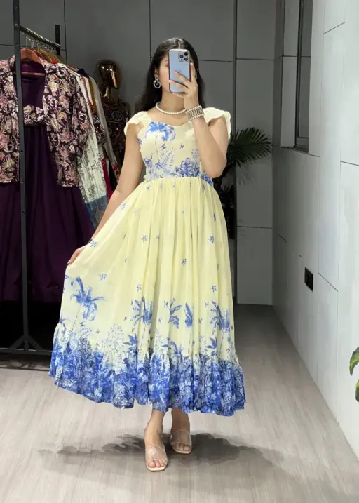 WMT 8202 Weightless Floral Printed Frock