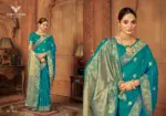 Zarkaashi Jhalak Katan Silk Festival Wear Saree Collection - Image 5