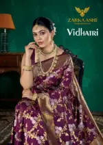Zarkaashi Vidhatri Katan Silk Festival Wear Saree Collection