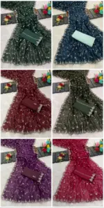 6330 Modal Jimmy Choo Embroidered Saree Collection - Image 3