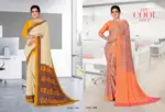 Angoori Crape Vol 7 Printed Crepe Uniform Saree Collection - Image 13