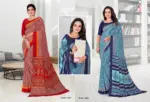 Angoori Crape Vol 7 Printed Crepe Uniform Saree Collection - Image 6