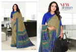 Angoori Crape Vol 7 Printed Crepe Uniform Saree Collection - Image 9