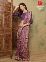 Apple Rooprani Premium Vol 01 Silk Blend Digital Printed Designer Saree Collection - Image 4