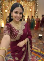 Bt 442 Beautiful Fandy Satin Silk Embroidered Saree Collection - Image 2