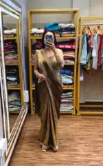 Bt 7137 Satin Sequence Ready to Wear Fancy Saree - Image 7