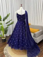 Deepika 5972 Nevy Blue Fendy Silk Thread Sequnce - Image 2