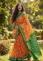 Df Trirang Cotton Printed Republic Day Special Tricolor Saree Collection - Image 2