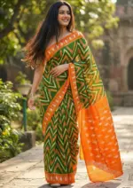 Df Trirang Cotton Printed Republic Day Special Tricolor Saree Collection - Image 3