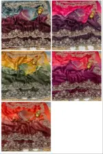 Ds 732 Space Silk Sequence Wedding Wear Saree Collection - Image 6