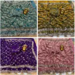 Ds 787 Pure Space Silk Handworked Party Wear Designer Saree Collection - Image 3