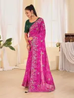 Jalnidhi Ful Patti Georgette with Embroidery Bandhani Saree Collection - Image 17