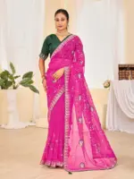 Jalnidhi Ful Patti Georgette with Embroidery Bandhani Saree Collection - Image 21