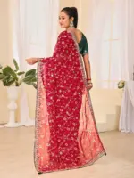 Jalnidhi Ful Patti Georgette with Embroidery Bandhani Saree Collection - Image 25