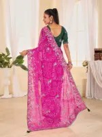 Jalnidhi Ful Patti Georgette with Embroidery Bandhani Saree Collection - Image 31
