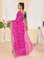 Jalnidhi Ful Patti Georgette with Embroidery Bandhani Saree Collection - Image 8