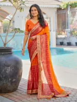 Jalnidhi Swarna Moss Chiffon with Work Saree Collection - Image 24
