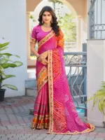 Jalnidhi Swarna Moss Chiffon with Work Saree Collection - Image 9