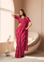 Kashvi Amrita Dull Moss Foil Printed Saree Collection - Image 12