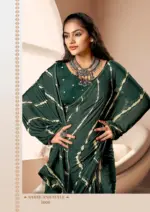 Kashvi Amrita Dull Moss Foil Printed Saree Collection - Image 14