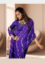 Kashvi Amrita Dull Moss Foil Printed Saree Collection - Image 18