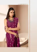 Kashvi Amrita Dull Moss Foil Printed Saree Collection - Image 21