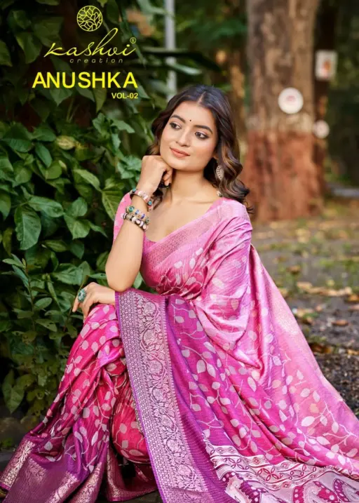 Kashvi Anushka Vol 2 Jacquard Silk Festival Wear Saree Collection