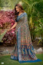 Kashvi Dastoor Vol 2 Viscose Moss Foil Casual Wear Saree Collection - Image 3