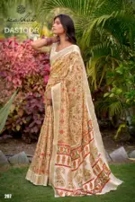 Kashvi Dastoor Vol 2 Viscose Moss Foil Casual Wear Saree Collection - Image 6