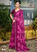 Kashvi Flowers Vol 1 Georgette with Work Saree Collection - Image 6
