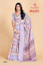 Kashvi Maahi Linen with Sequence Border Saree Collection - Image 5